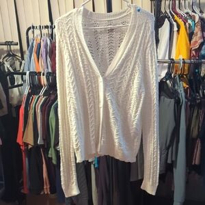 LOFT Ivory Knit Women's Cardigan